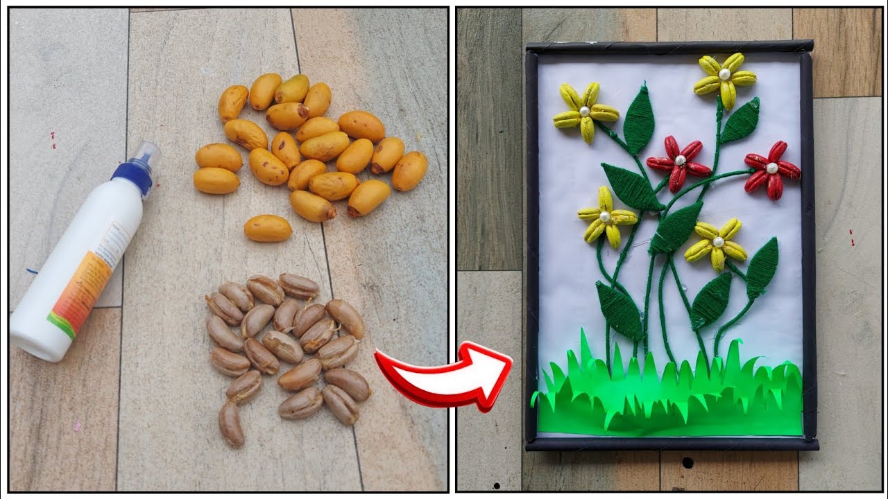 Date Seeds Craft Ideas | Beautiful Wall Hanging Ideas Using Date Seeds | Home Decor Ideas