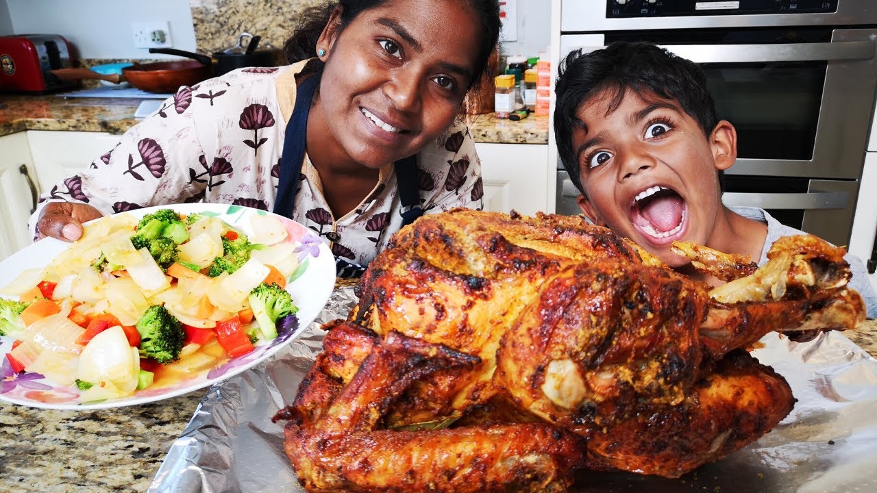 Roasting Massive 5KG Turkey in Oven - Indian Style - Irish Indian cooking !