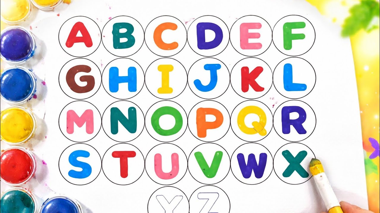 ABC Alphabet Coloring for Kids | A to Z Learning & Painting Fun 🎨 | English Letters