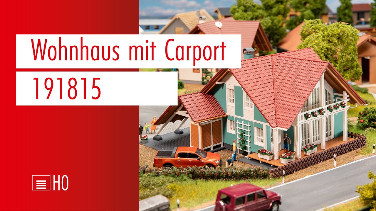 FALLER - Wohnhaus mit Carport - H0 - 191815
