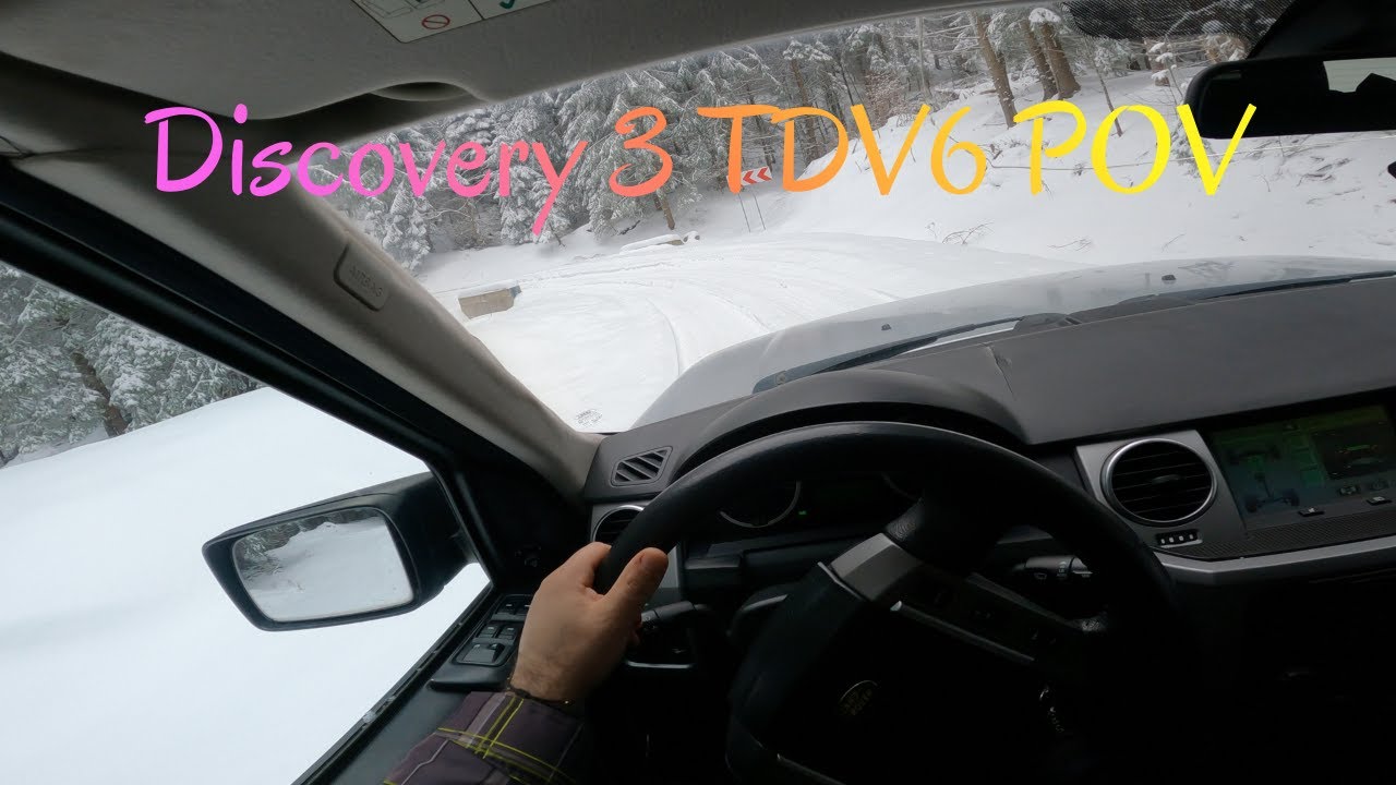 Driving a Land Rover Discovery 3, 2.7TDV6 through the forest in Transylvania at -11 degrees Celsius