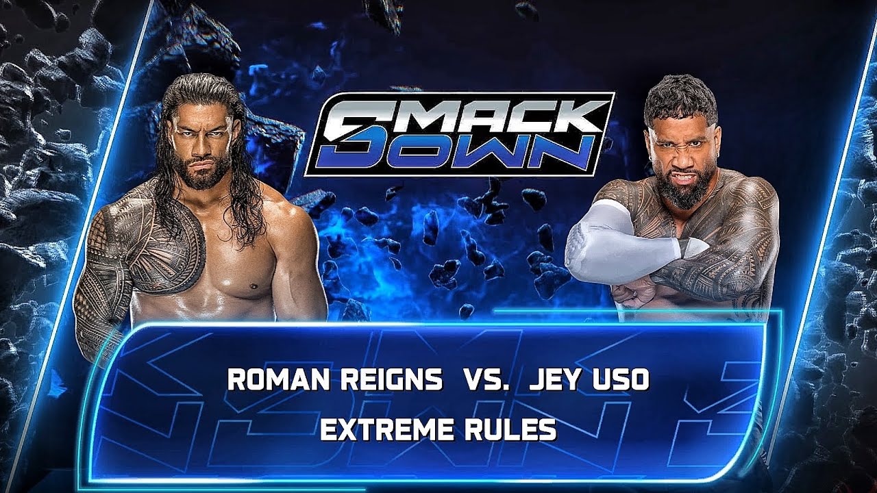 Roman Reigns Vs Jey Uso - Extreme Rules Match At WWE Smackdown