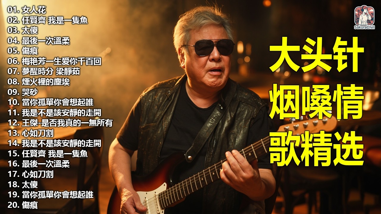 大頭針 23【大头针 · 烟嗓情歌精选】 💔 那些年听哭过的歌｜烟嗓情歌精选翻唱🔥#女人花#任賢齊我是一隻魚#太傻#最後一次溫柔#傷痕#梅艳芳一生爱你千百回#夢醒時分梁靜茹