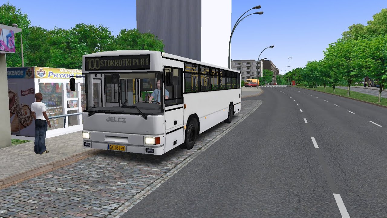 OMSI 2 - Fikcyjny Szczecin by ReMi Mod 1.11.2 - Linia 100 - Jelcz 120M/3