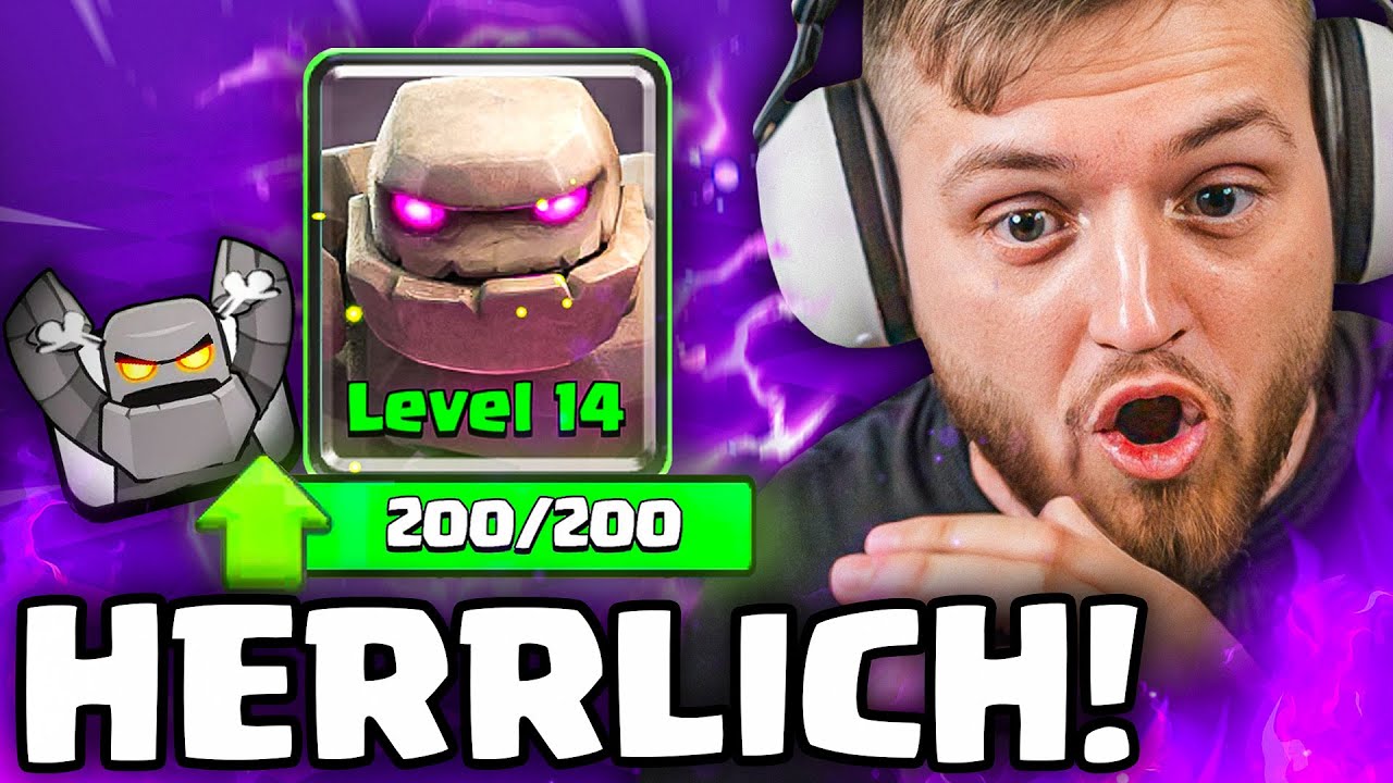 🏆👑ENDLICH mit LVL 14 GOLEM alles RASIEREN! - ROAD to 10k Trophäen | Clash Royale F2Pass