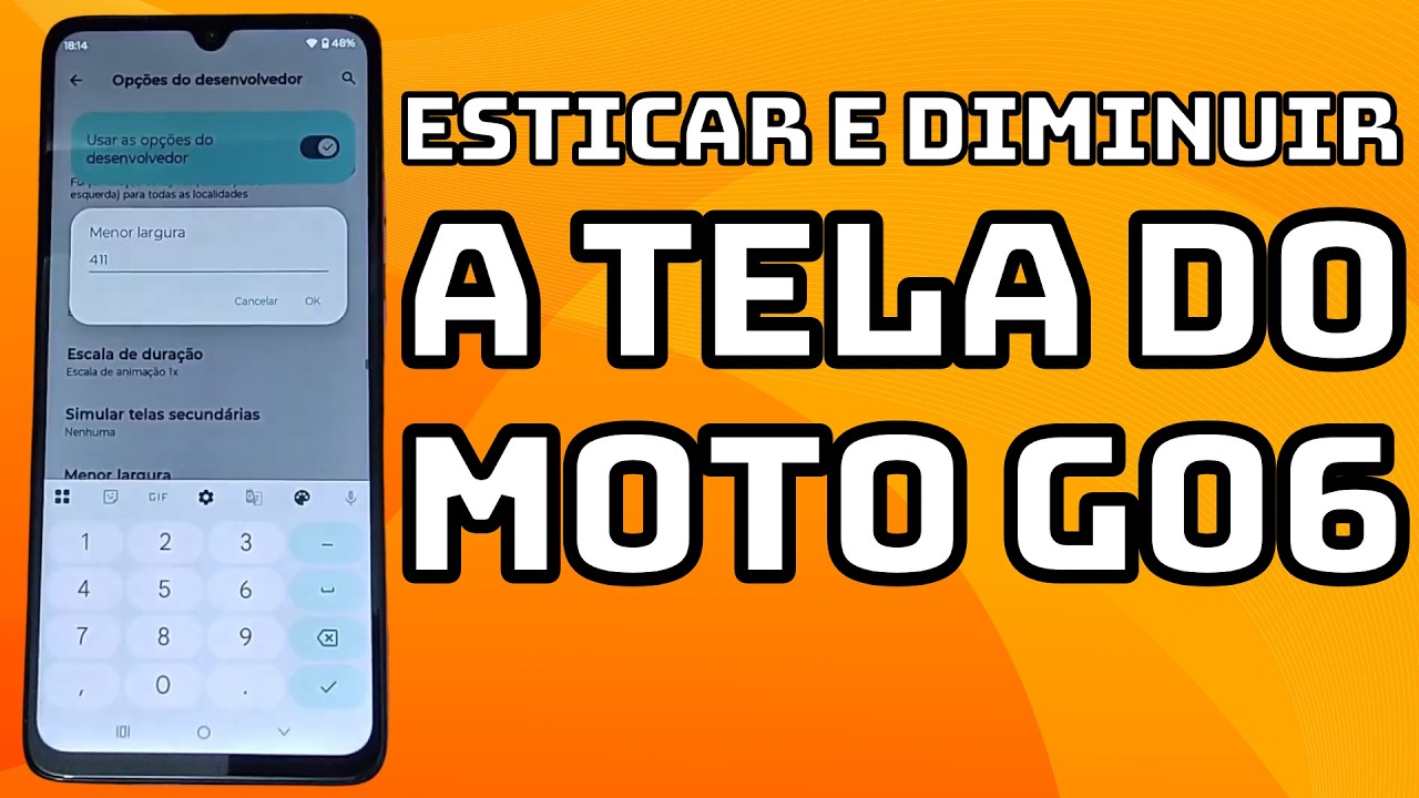 COMO ESTICAR E DIMINUIR A TELA DO CELULAR MOTOROLA MOTO G06