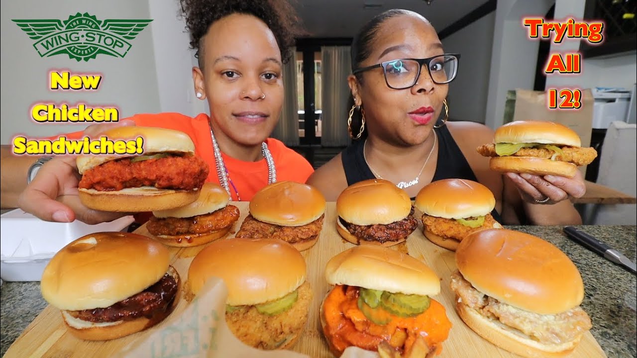 Trying EVERY WINGSTOP Chicken Sandwich FLAVOR. All 12 + One Bonus flavor!