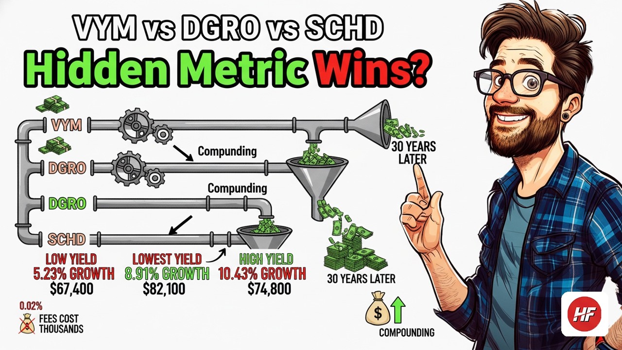 SCHD против DGRO против VYM — кто выстоит спустя 30 лет?