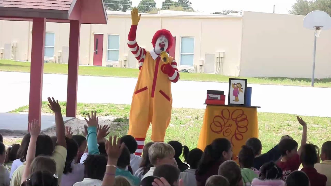 Ronald McDonald at Highlands Elementary