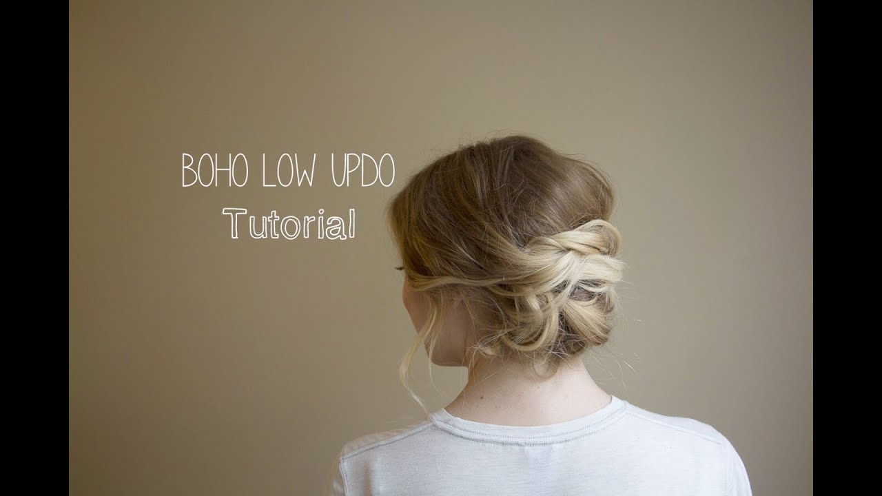 boho low updo tutorial