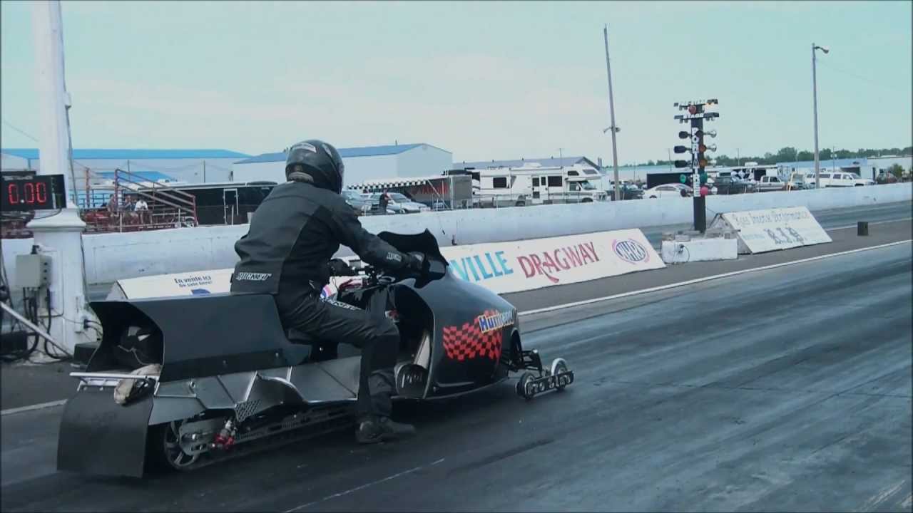 Fastest snowmobile in the world- Napierville Dragway