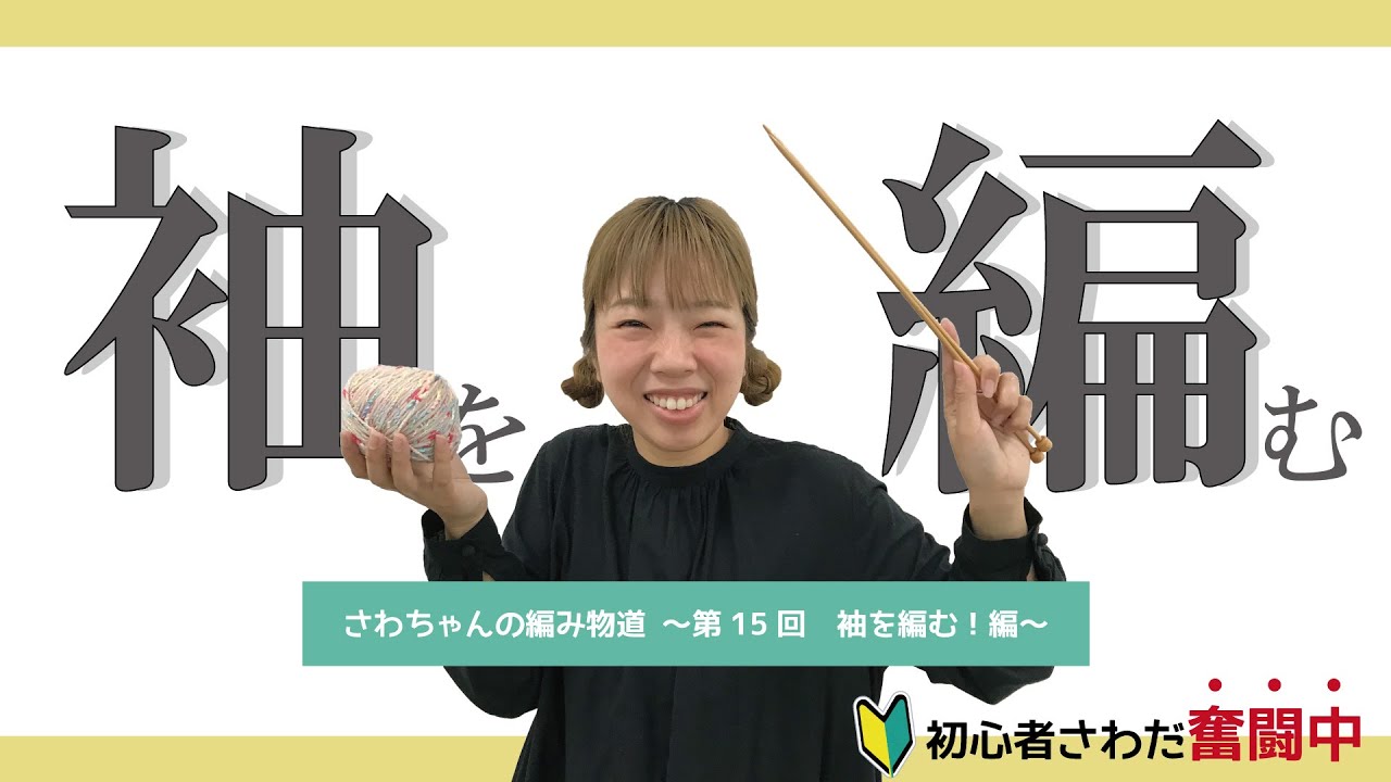 初心者が奮闘中！【さわちゃんの編み物道　袖を編む！編】｜棒針編み