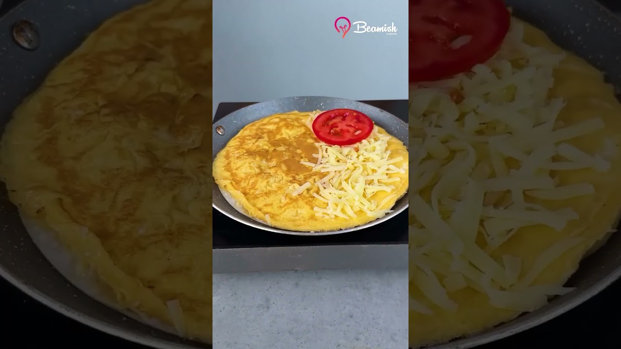 Crispy Tortilla with Omelet and Cheese 🍳 #tortilla #omlet #cheese
