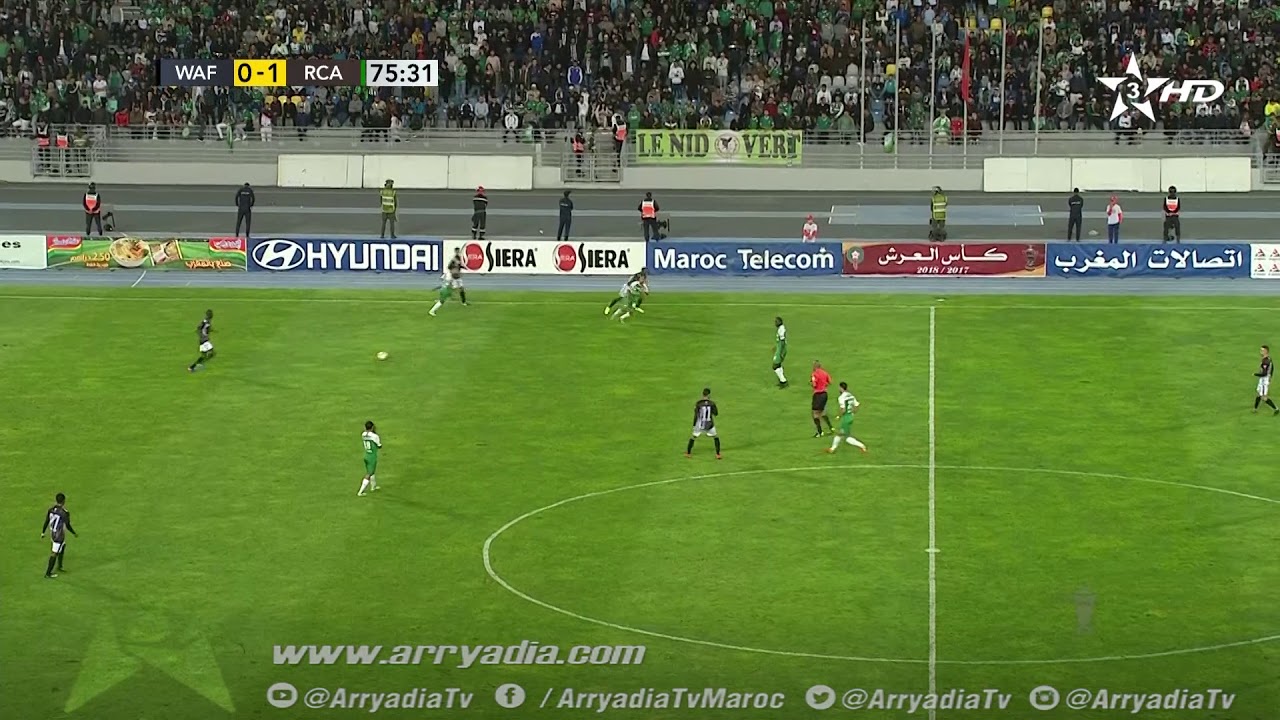 #كأس_العرش_دور_نصف_النهائي| الوداد الفاسي 1-1 الرجاء الرياضي هدف عزالدين باعلا في الدقيقة 76.