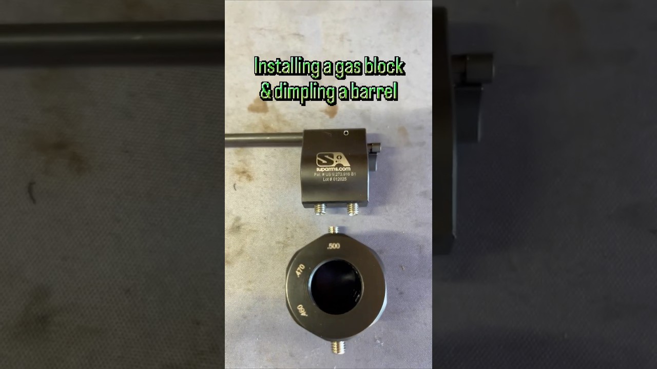Installing a gas block & dimpling a barrel #ar15pistol #556nato