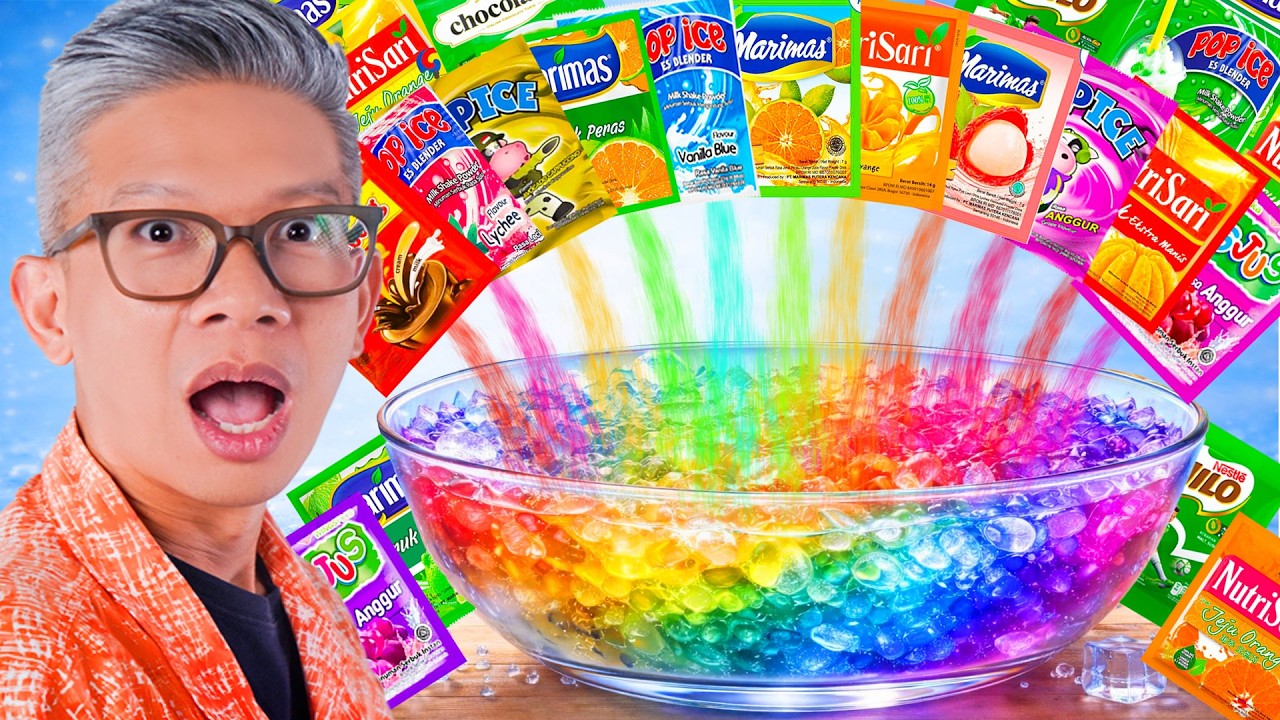 CAMPUR 100 MINUMAN SERBUK PERTAMA DI DUNIA!!