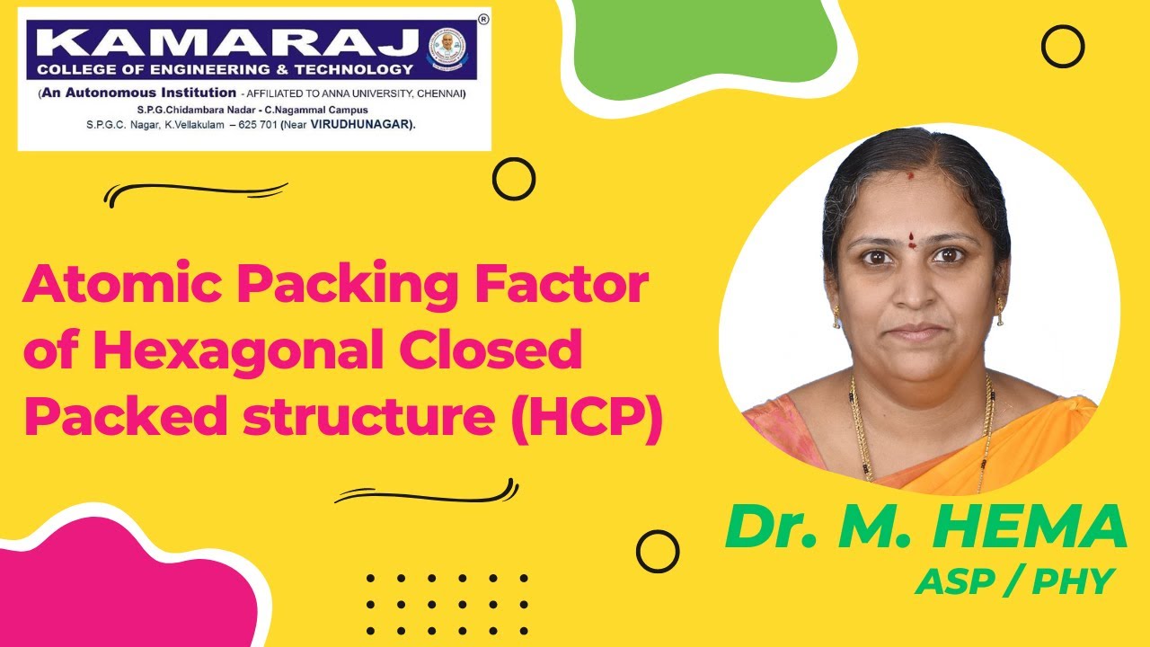 Atomic packing factor of Hexagonal closed packed structure(HCP)