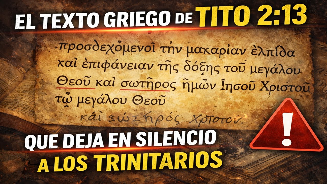 📖🚨 EL TEXTO GRIEGO DE TITO 2:13 QUE DEJA EN SILENCIO A LOS TRINITARIOS