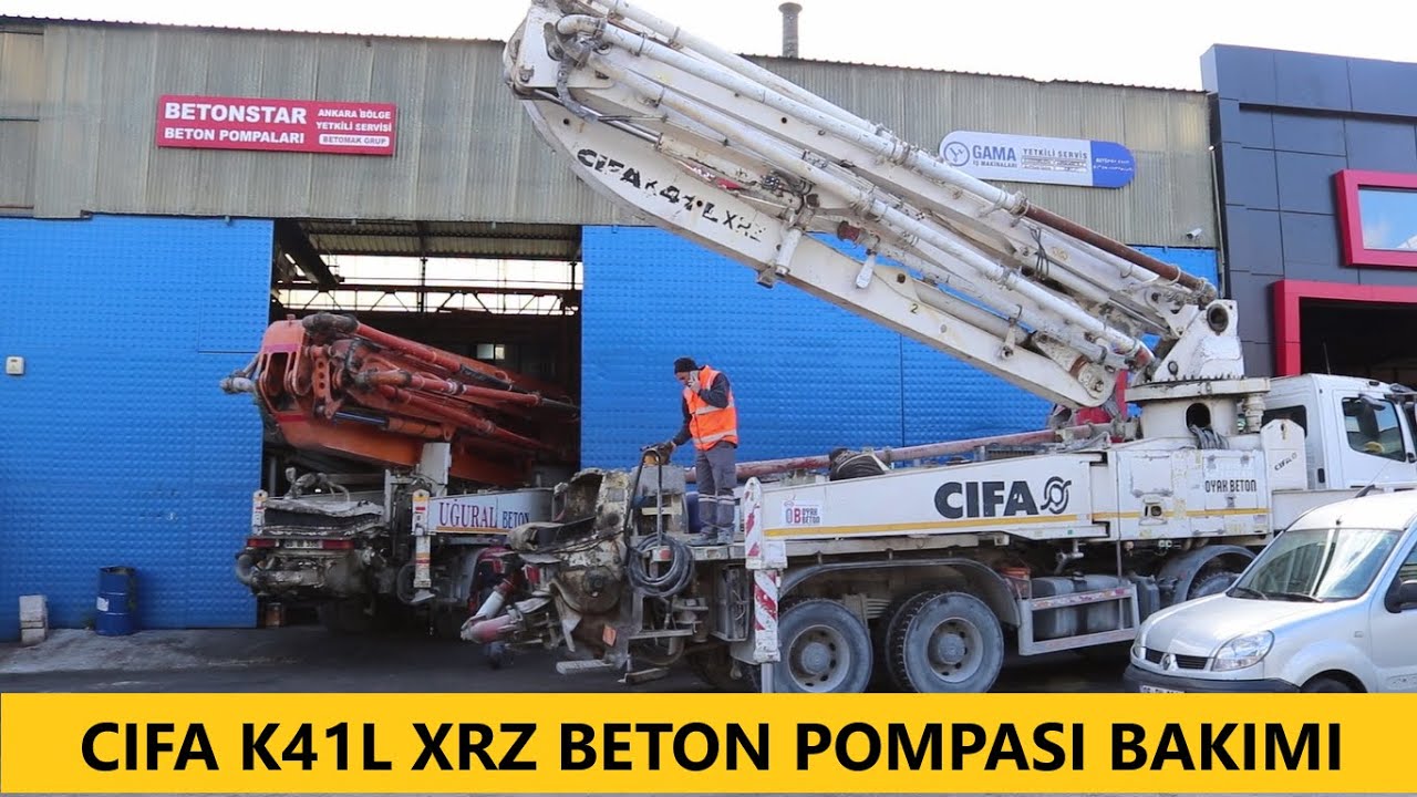 CIFA K41L XRZ BETON POMPASI POMPALAMA GRUBU TAKOZ DEĞİŞİMİ YAPILDI ( OYAK BETON ) - BETOMAK GRUP