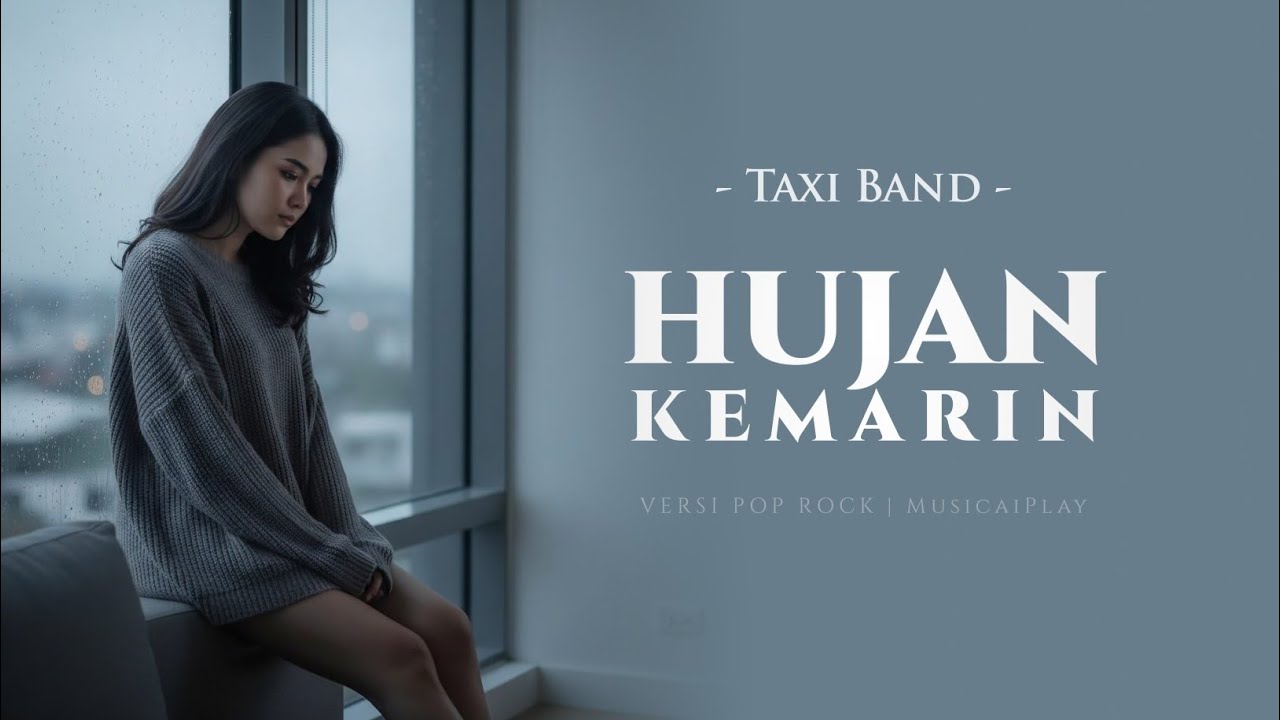 Hujan Kemarin – Taxi Band | Pop Slow Rock Version by MusicaiPlay (Lirik Video)