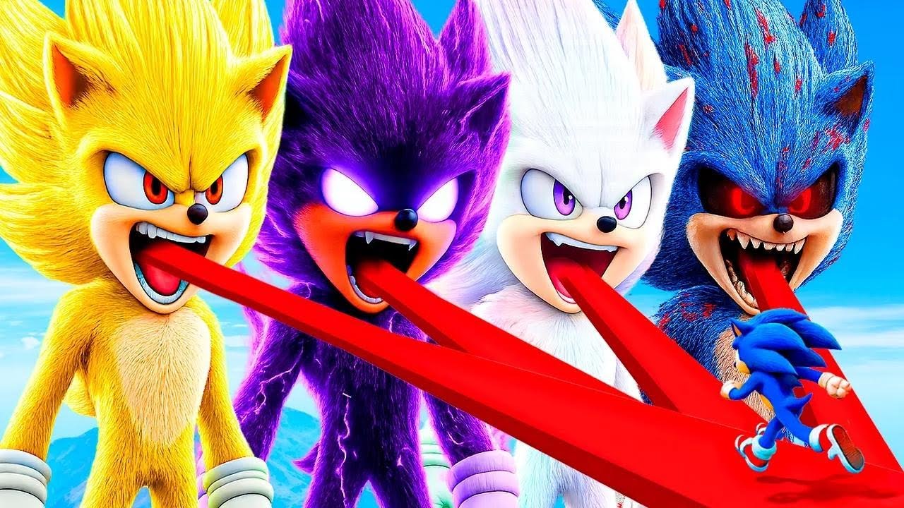 Все превращения Соника в GTA 5: пробую мод Shin Sonic