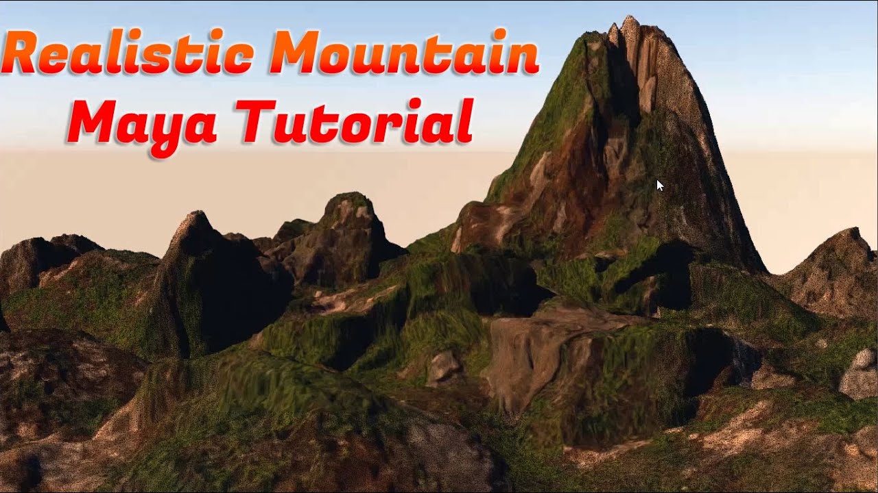 How to create a mountain in Maya 2024 tutorial