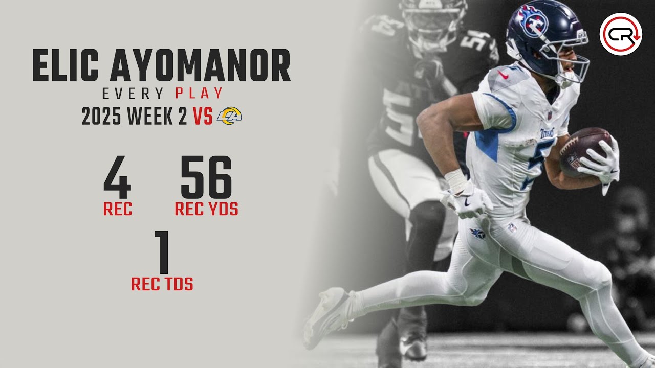 Elic Ayomanor Week 2 Highlights | Every Target and Catch vs Rams