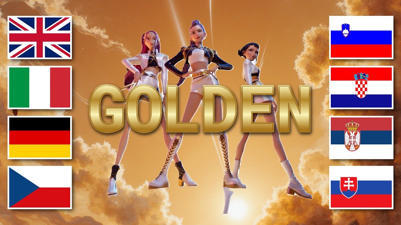 GOLDEN | KPop Demon Hunters | English,Italian,German,Czech,Slovenian,Croatian,Serbian,Slovak