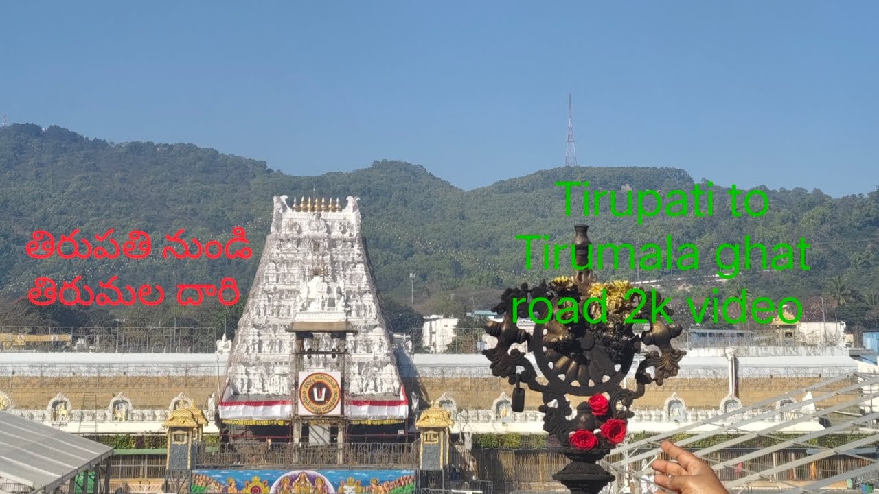 తిరుపతి నుండి తిరుమల వెళ్ళే దారిGhat road journey from Tirupati to Tirumala till Rambhagicha parking
