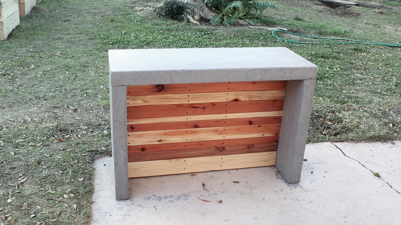 How to make concrete countertops for an outdoor bar or kitchen