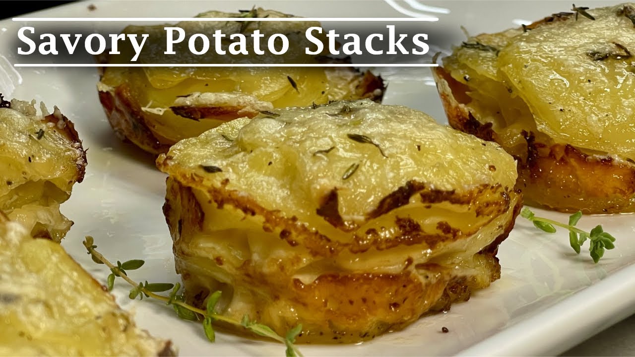 Savory & Cheesy Potato Stacks Recipe
