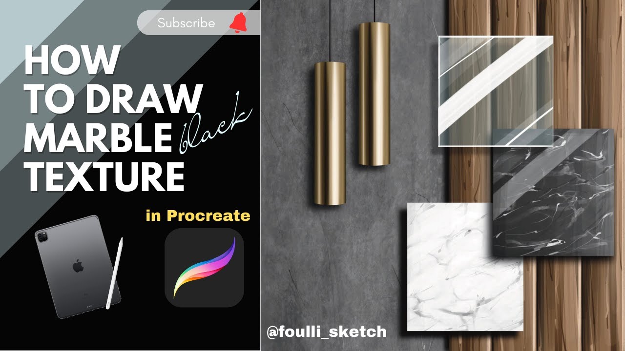 How to draw marble texture in Procreate | Tutiorial