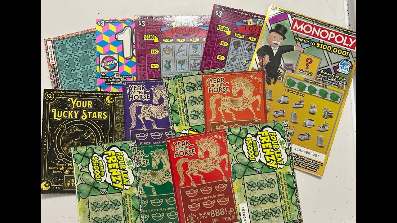 Scratchy Time Lucky 🍀 13 Lottery Tickets