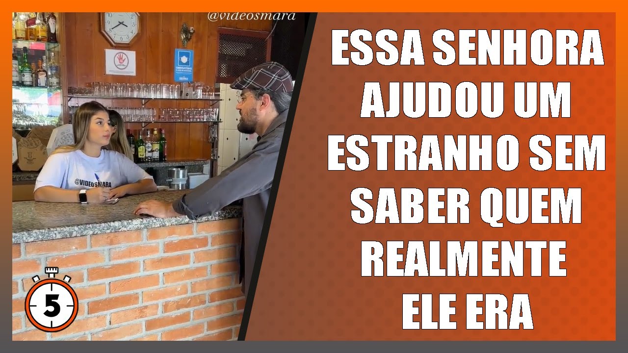 Essa senhora ajudou um estranho sem saber quem realmente ele era.