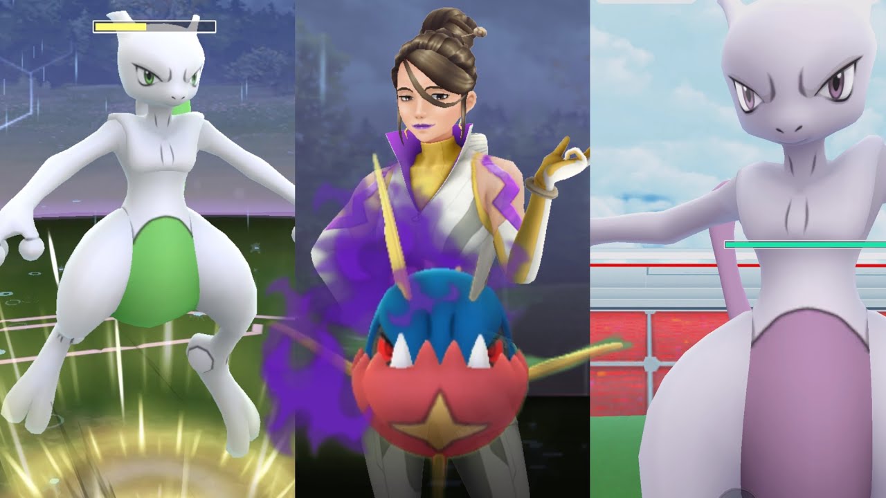 《Pokemon GO》超夢 Mewtwo 團體戰！Team GO Rocket 火箭隊幹部 希爾拉 シエラ Sierra！