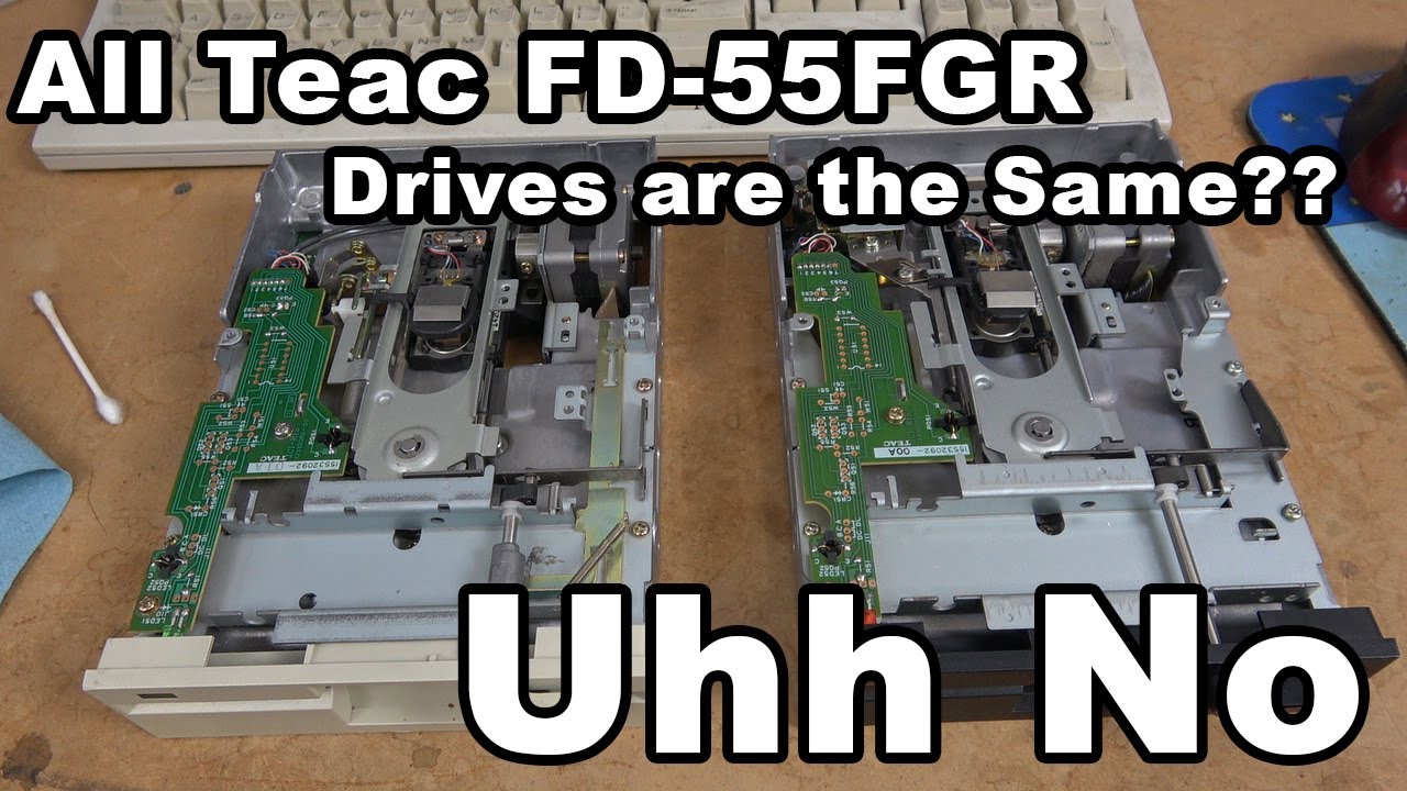 Two very different Teac FD-55GFR drives discovered during a test and clean session.