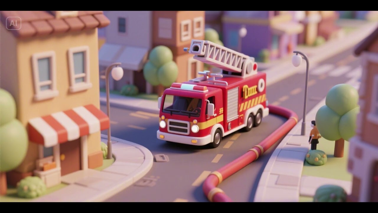 Feuerwehrauto dreht sich mit Zugpfeifen 🚒🚂🎶 | Kinderlied & Musikspa&szlig; | Nursery Rhymes & Kids Songs