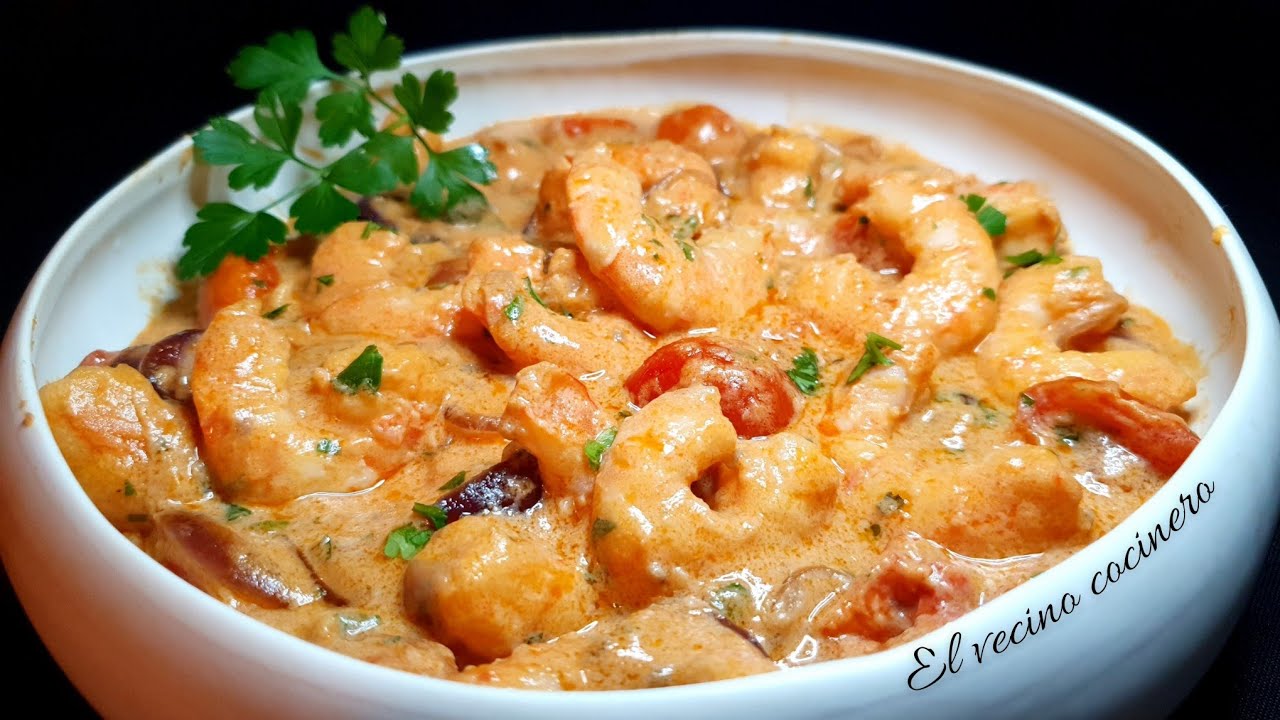 ✅️LANGOSTINOS en salsa súper CREMOSA❤️