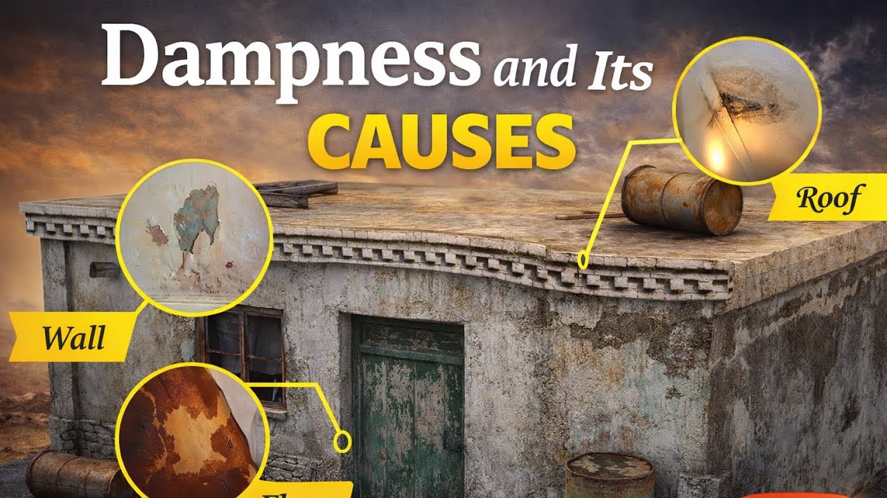 Dampness and Its Causes // Common Causes of Dampness in Your House // Building Technology //