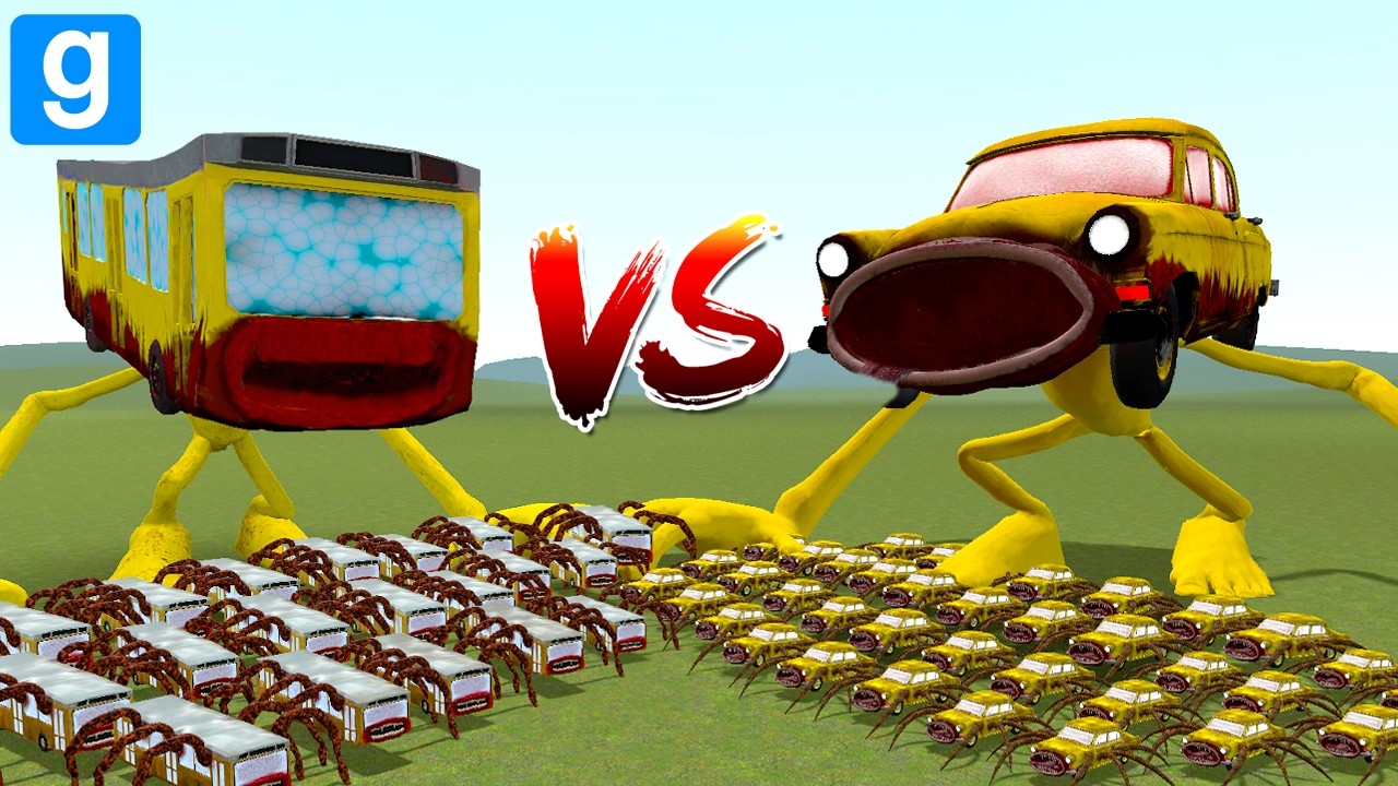 CAR EATER vs BUS EATER &ndash; Which Team is STRONGER?! | GMod Battle