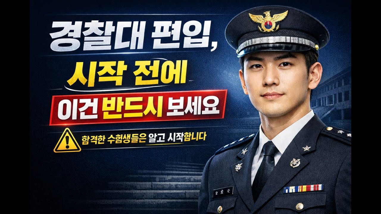 경찰대 편입 시작 전, 꼭 시청하세요!