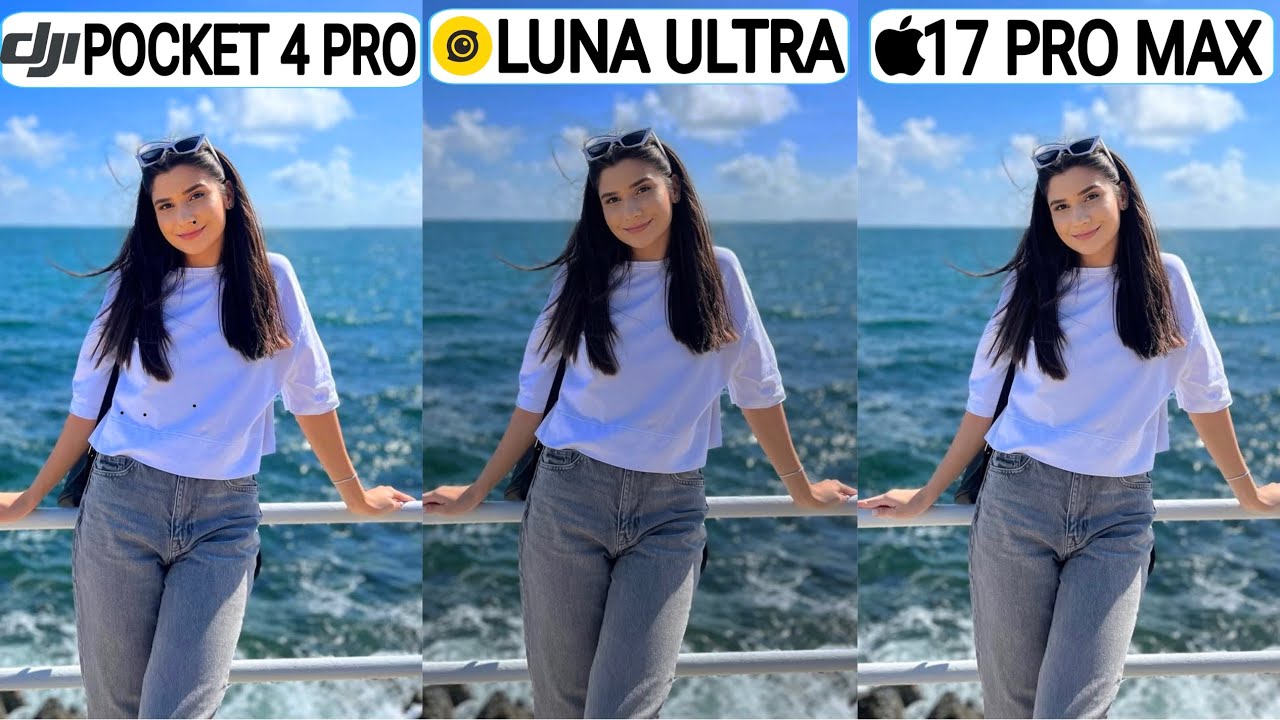 DJI Osmo Pocket 4 Pro против Insta360 Luna Ultra против iPhone 17 Pro Max: сравнение камер