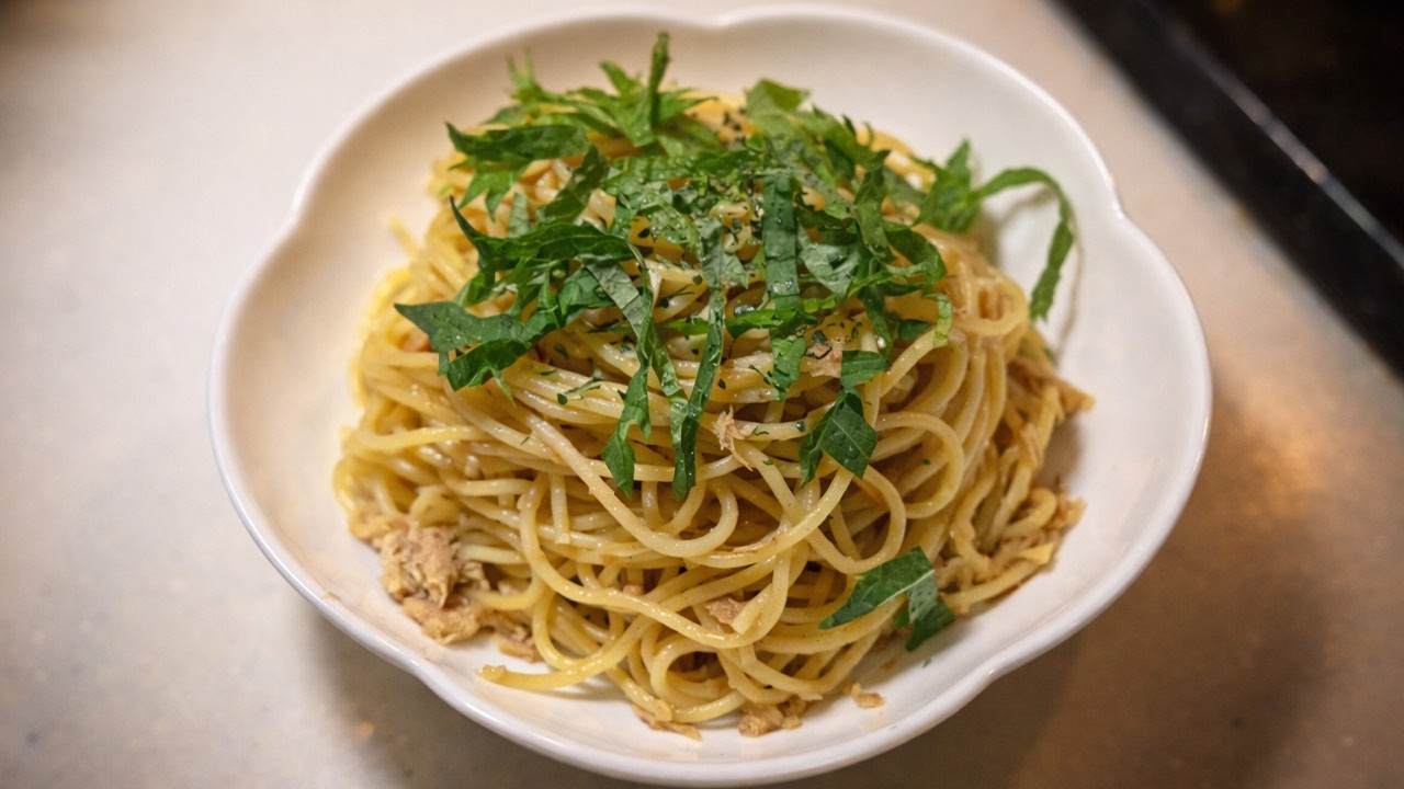 二人の夜ごはん。手軽に作れるツナパスタ
