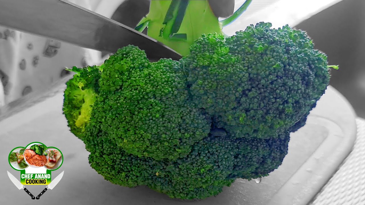 SNIJ TECHNIEK OM BROCCOLI TE SNIJDEN | CUTTING TECHNIQUE FOR BROCCOLI | Chef Anand Cooking