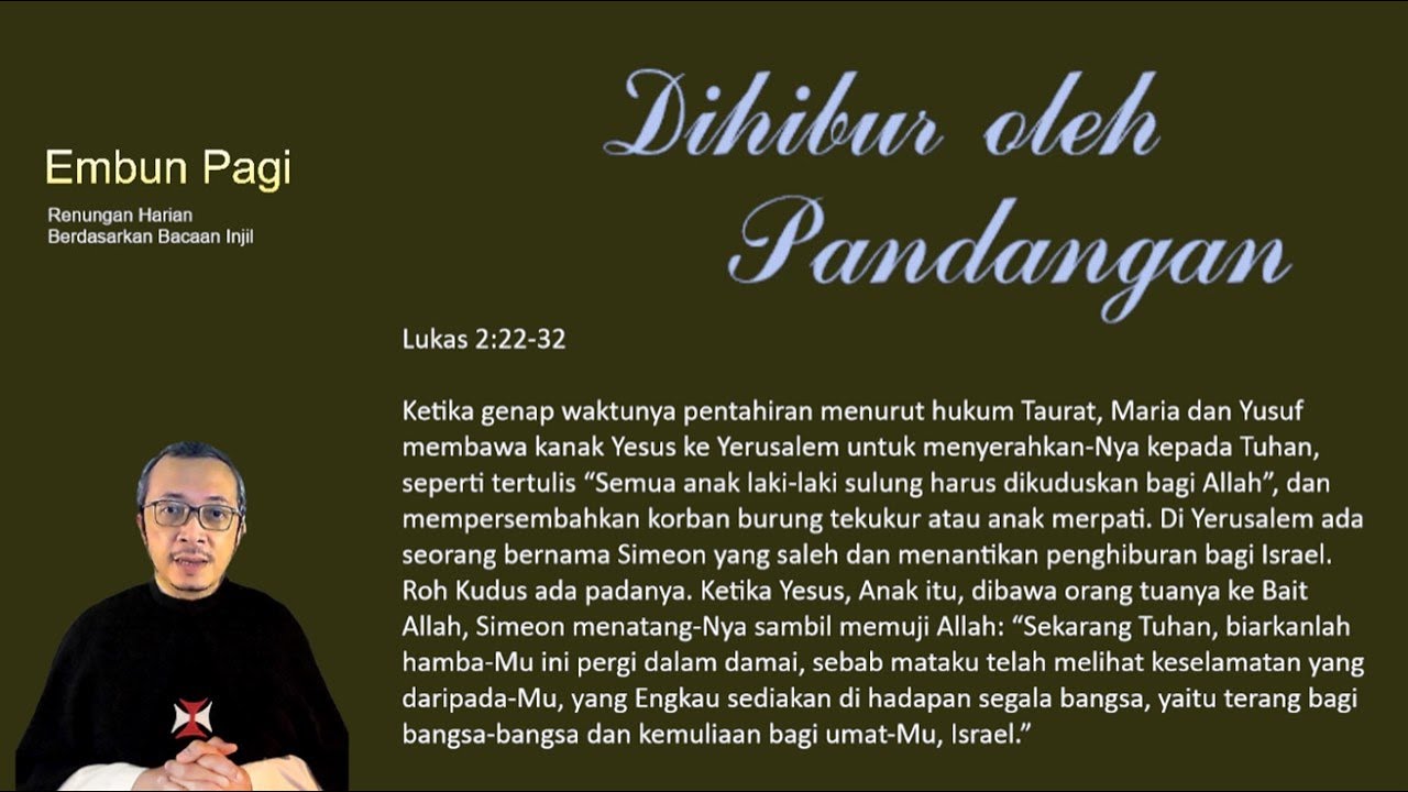 Dihibur oleh Pandangan - Lukas 2:22-32