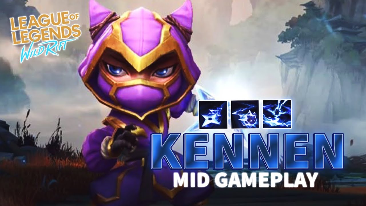 NOVO CAMPEÃO DO LoL WILD RIFT! Kennen mata todos com 2 skills... l Kennen Mid Gameplay [PT-BR]