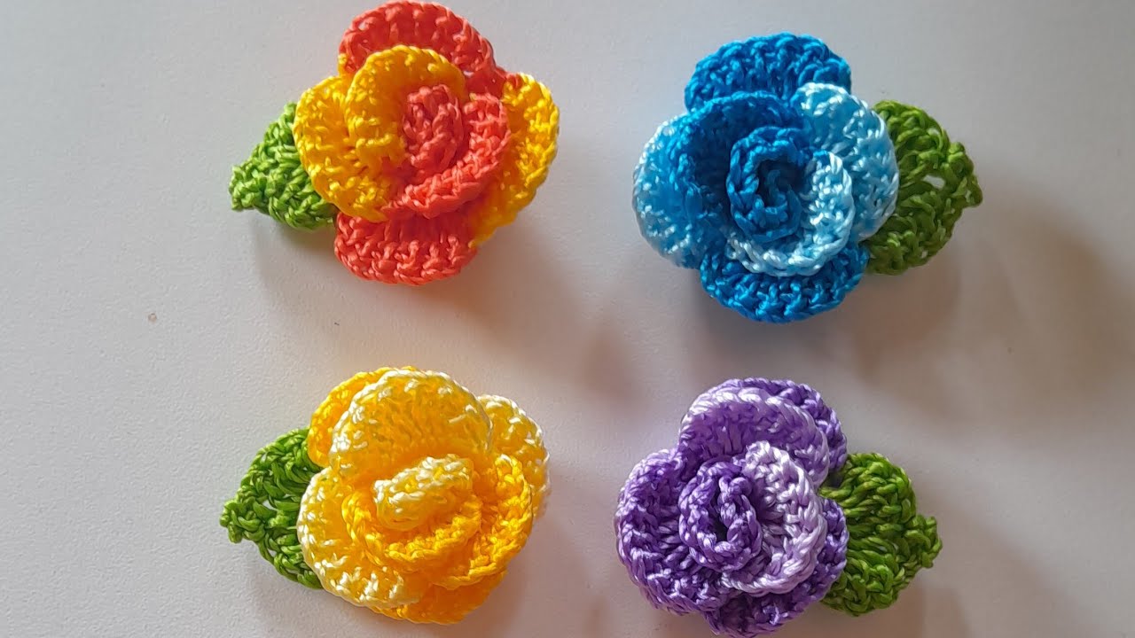 FLOZINHAS EM CROCHÊ PARA APLICAÇÃO 🌸 ⚘️ passo a passo