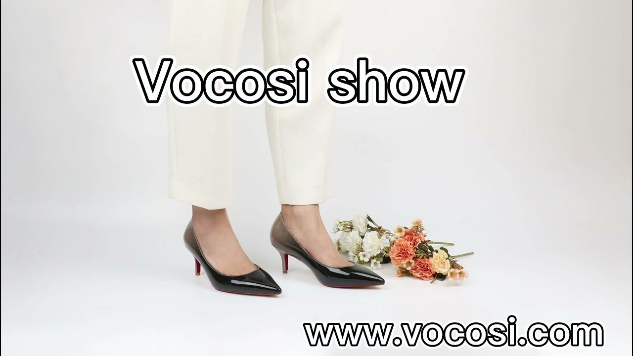 60mm Kitten Heels Gradient Color Heels Party Daily Red Bottom Pumps #vocosi