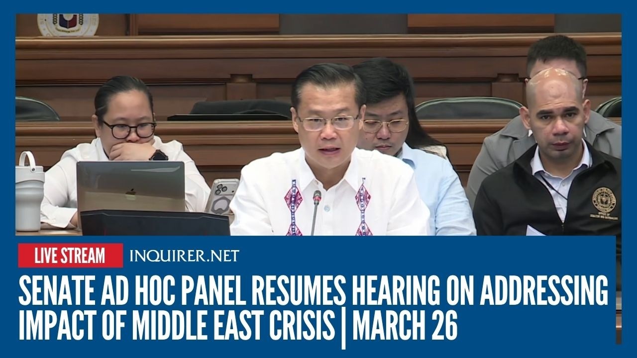 LIVE: Senate ad hoc panel resumes hearing on addressing impact of Middle East crisis | March 26