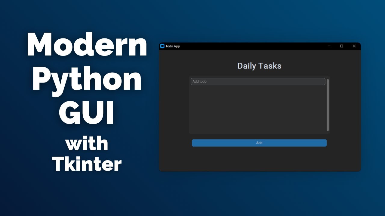 Современный графический интерфейс на Python — современное настольное приложение Tkinter [для начи...
